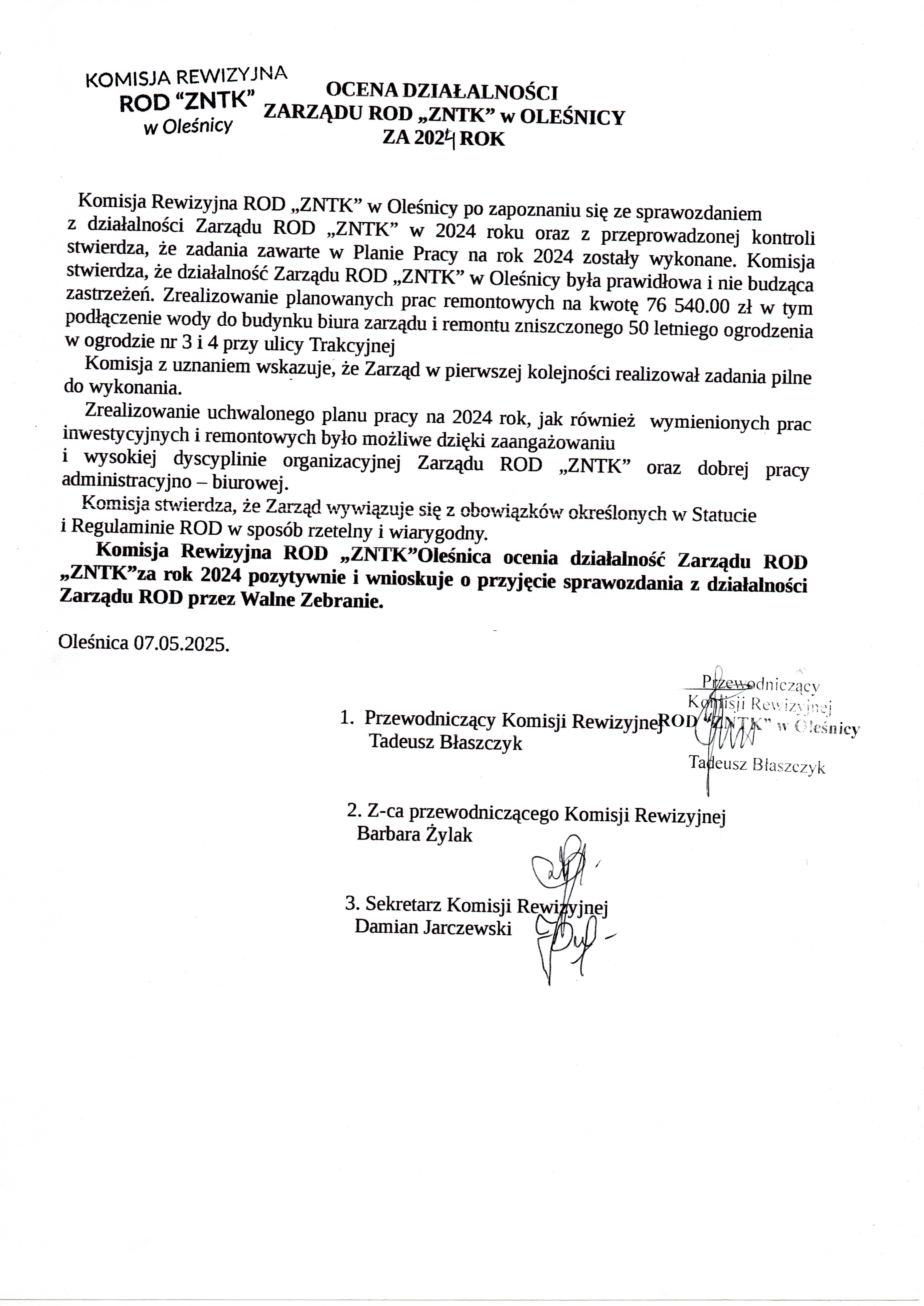 Ocena K R za 2024